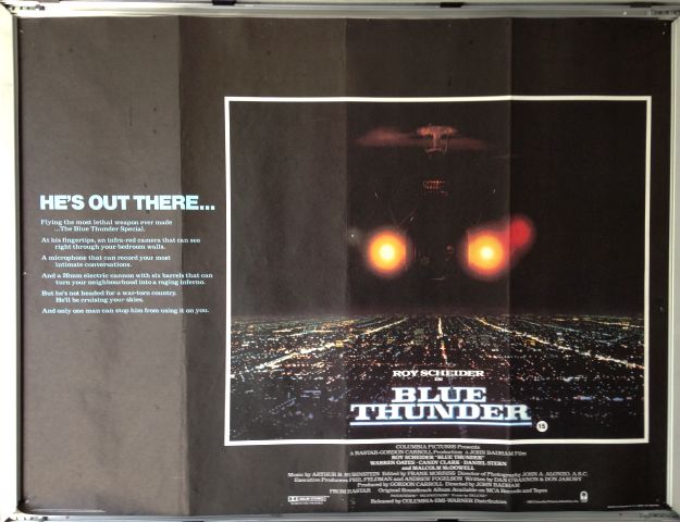 Cinema Poster: BLUE THUNDER 1983 (Quad) Malcolm McDowell Roy Scheider
