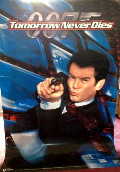 JAMES BOND TOMORROW NEVER DIES: Cinema Banner Brosnan/Carver JAMES BOND TOMORROW NEVER DIES: Cinema Banner Brosnan/Carver