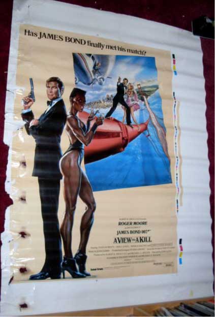 JAMES BOND A VIEW TO A KILL: Printers Proof One Sheet Film Poster