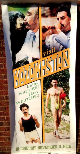 Cinema Banner: BORAT 2006 (Photo Montage) Sacha Baron Cohen Pamela Anderson