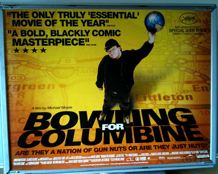 BOWLING FOR COLUMBINE: Main UK Quad Film Poster