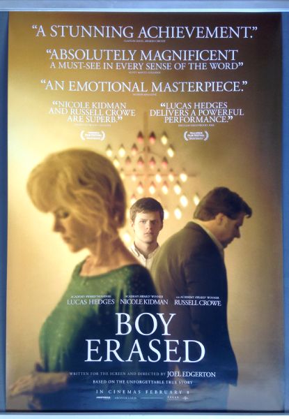 Cinema Poster: BOY ERASED 2019 (One Sheet) Lucas Hedges Nicole Kidman Cinema Poster: BOY ERASED 2019 (One Sheet) Lucas Hedges Nicole Kidman