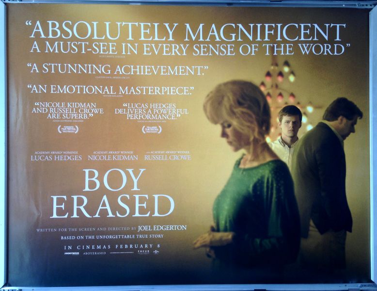 Cinema Poster: BOY ERASED 2019 (Quad) Lucas Hedges Nicole Kidman Cinema Poster: BOY ERASED 2019 (Quad) Lucas Hedges Nicole Kidman