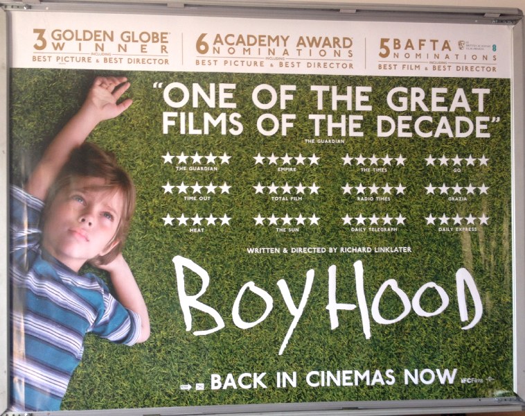 Cinema Poster: BOYHOOD 2014 (Review Quad) Patricia Arquette Ethan Hawke