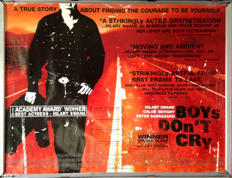 Cinema Poster: BOYS DON'T CRY 1999 (Quad) Hilary Swank Chloë Sevigny Cinema Poster: BOYS DON'T CRY 1999 (Quad) Hilary Swank Chloë Sevigny
