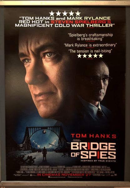 Cinema Poster: BRIDGE OF SPIES 2015 (Review One Sheet) Tom Hanks Mark Rylance Alan Alda