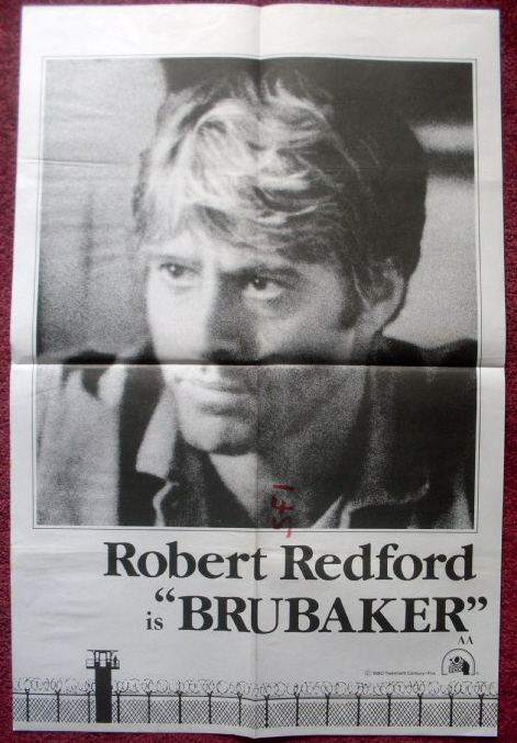 BRUBAKER: Robert Redford Double Crown Film Poster BRUBAKER: Robert Redford Double Crown Film Poster