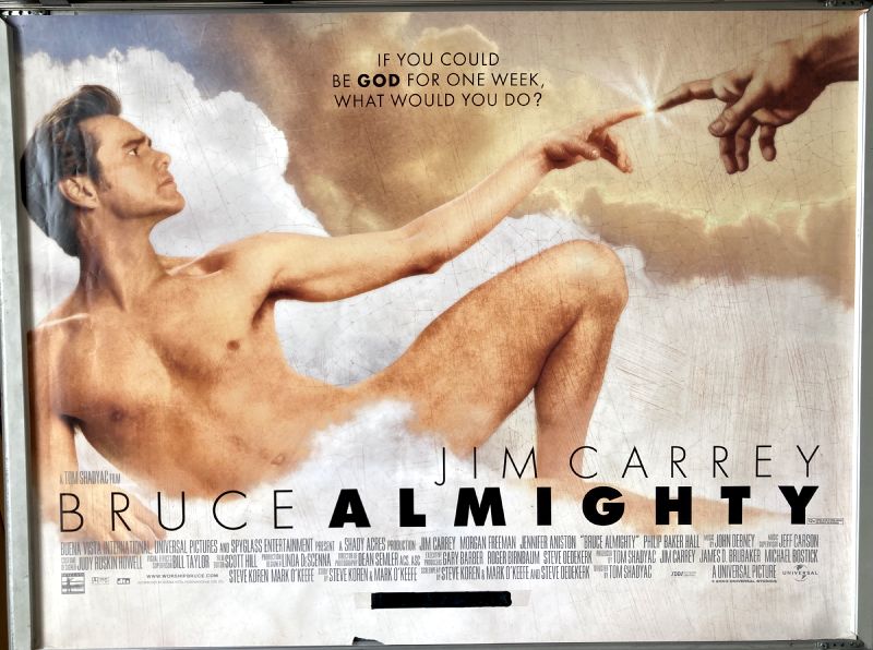 Cinema Poster: BRUCE ALMIGHTY 2003 (Quad) Jim Carrey Morgan Freeman Cinema Poster: BRUCE ALMIGHTY 2003 (Quad) Jim Carrey Morgan Freeman