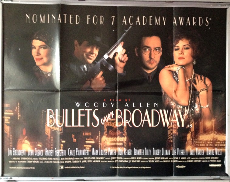 BULLETS OVER BROADWAY: Main UK Quad Film Poster