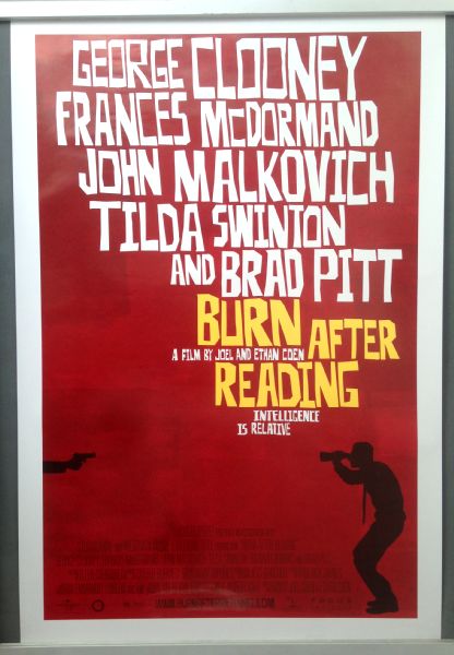 Cinema Poster: BURN AFTER READING 2008 (Solo One Sheet) Brad Pitt Cinema Poster: BURN AFTER READING 2008 (Solo One Sheet) Brad Pitt