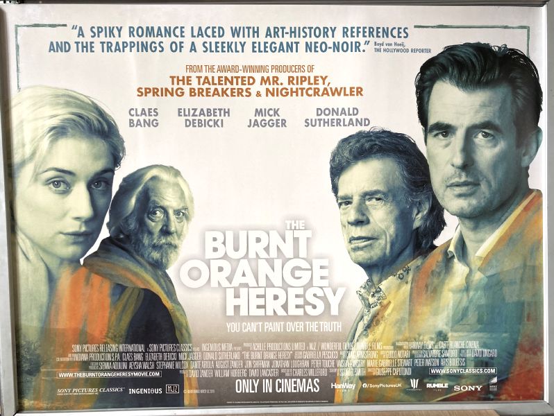 Cinema Poster: BURNT ORANGE HERESY, THE 2020 (Quad) Mick Jagger