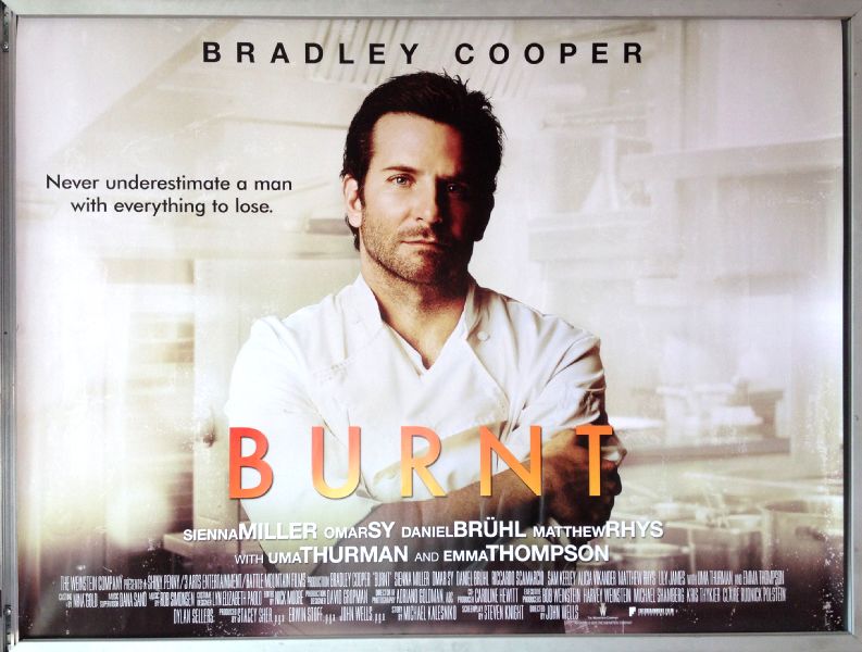 Cinema Poster: BURNT 2015 (Quad) Bradley Cooper Sienna Miller Daniel Brhl