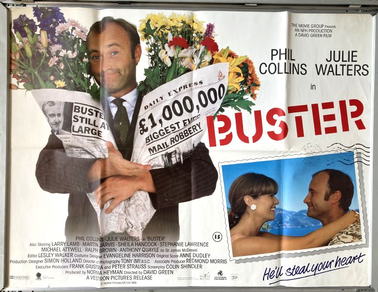 Cinema Poster: BUSTER 1988 (Quad) Phil Collins Julie Walters Cinema Poster: BUSTER 1988 (Quad) Phil Collins Julie Walters