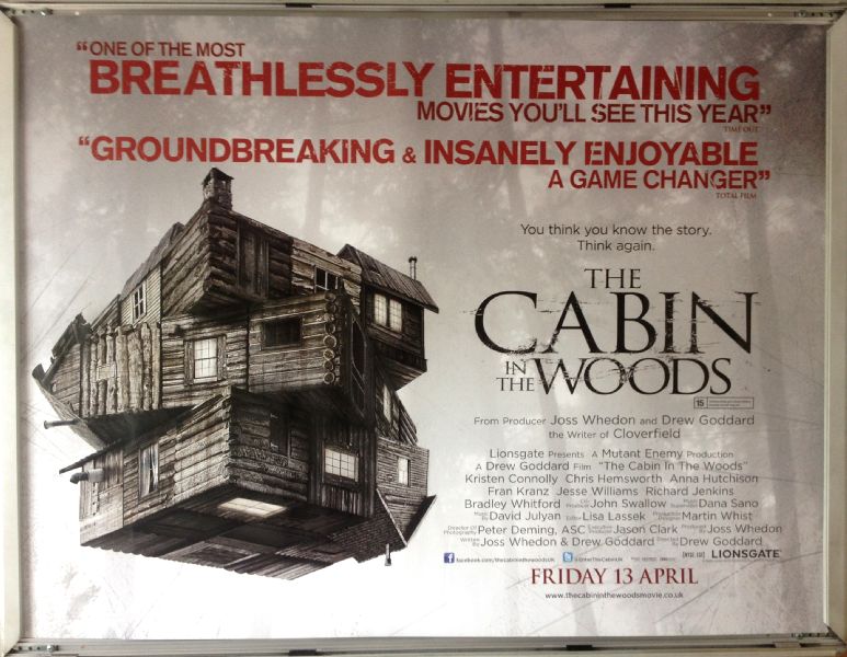 Cinema Poster: CABIN IN THE WOODS 2012 (Quad) Amy Acker Chris Hemsworth Cinema Poster: CABIN IN THE WOODS 2012 (Quad) Amy Acker Chris Hemsworth