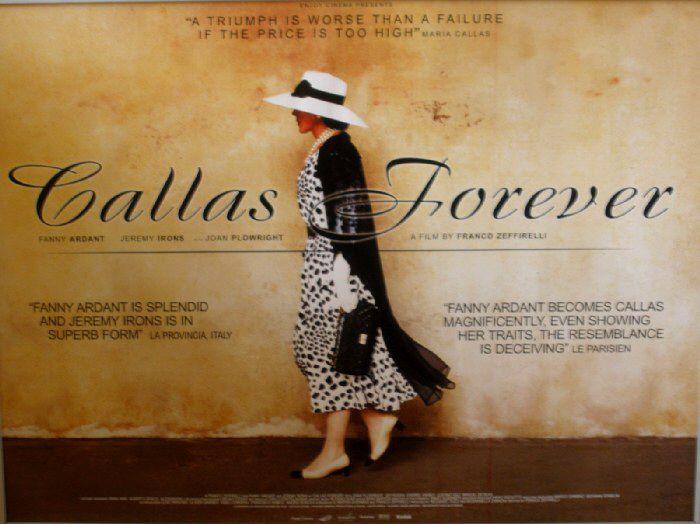 CALLAS FOREVER: UK Quad Film Poster CALLAS FOREVER: UK Quad Film Poster