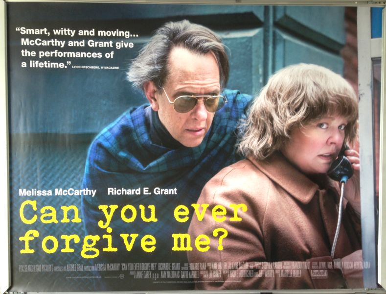 Cinema Poster: CAN YOU EVER FORGIVE ME? 2019 (Quad) Melissa McCarthy Cinema Poster: CAN YOU EVER FORGIVE ME? 2019 (Quad) Melissa McCarthy