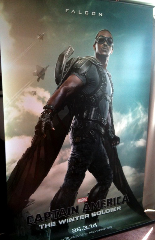 CAPTAIN AMERICA THE WINTER SOLDIER: Falcon Banner - Anthony Mackie CAPTAIN AMERICA THE WINTER SOLDIER: Falcon Banner - Anthony Mackie