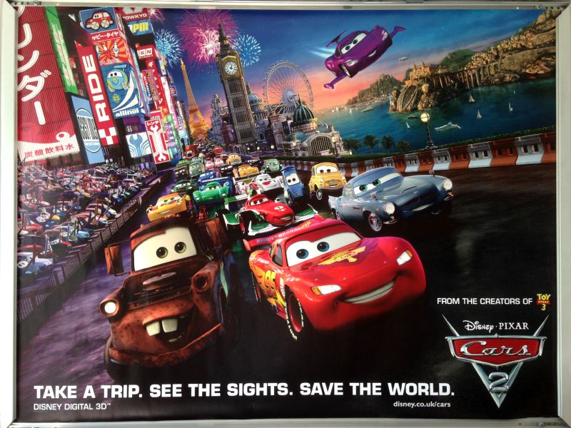 Cinema Poster: CARS 2 2011 (Main Quad) Michael Caine Cheech Marin