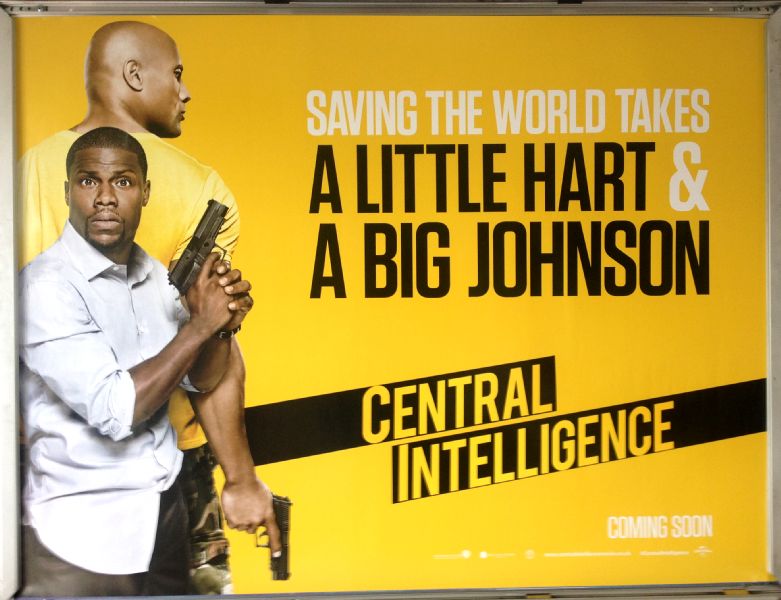Cinema Poster: CENTRAL INTELLIGENCE 2016 (Left Quad) Dwayne Johnson Kevin Hart