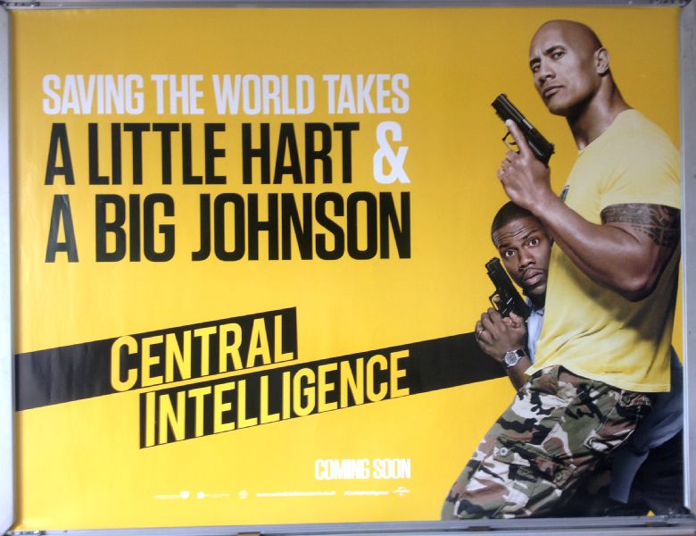 Cinema Poster: CENTRAL INTELLIGENCE 2016 (Right Quad) Dwayne Johnson Kevin Hart Cinema Poster: CENTRAL INTELLIGENCE 2016 (Right Quad) Dwayne Johnson Kevin Hart