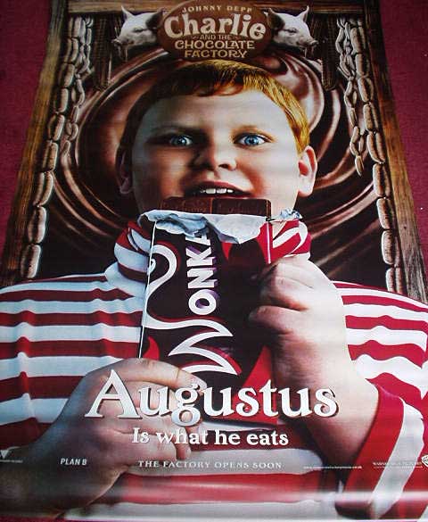 CHARLIE AND THE CHOCOLATE FACTORY: Augustus Gloop Cinema Banner