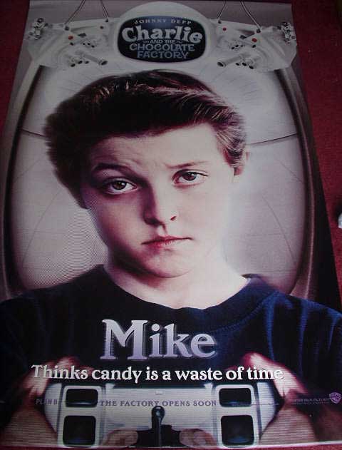 CHARLIE AND THE CHOCOLATE FACTORY: Mike Teavee Cinema Banner CHARLIE AND THE CHOCOLATE FACTORY: Mike Teavee Cinema Banner