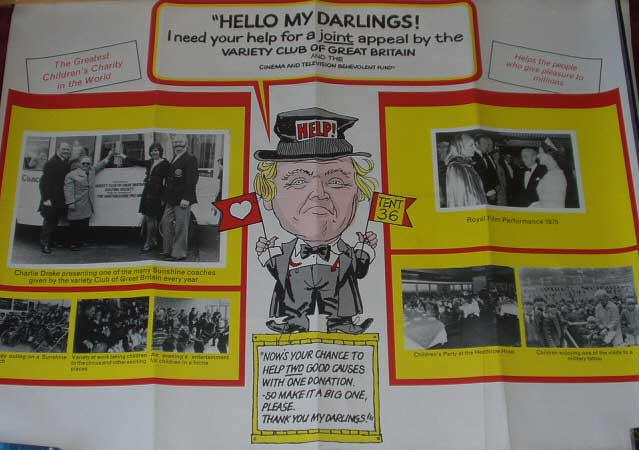 CHARLIE DRAKE VARIETY CLUB PROMO: UK Quad Film Poster CHARLIE DRAKE VARIETY CLUB PROMO: UK Quad Film Poster
