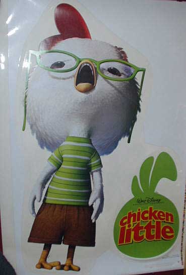 CHICKEN LITTLE: Chicken Cinema Cling CHICKEN LITTLE: Chicken Cinema Cling
