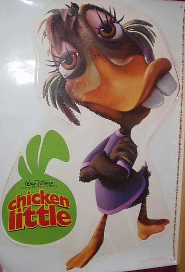 CHICKEN LITTLE: Duck Cinema Cling CHICKEN LITTLE: Duck Cinema Cling
