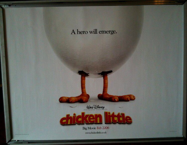 CHICKEN LITTLE: Advance 2 UK Quad Film Poster CHICKEN LITTLE: Advance 2 UK Quad Film Poster