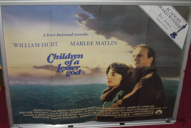 CHILDREN OF A LESSER GOD: Main UK Quad Film Poster