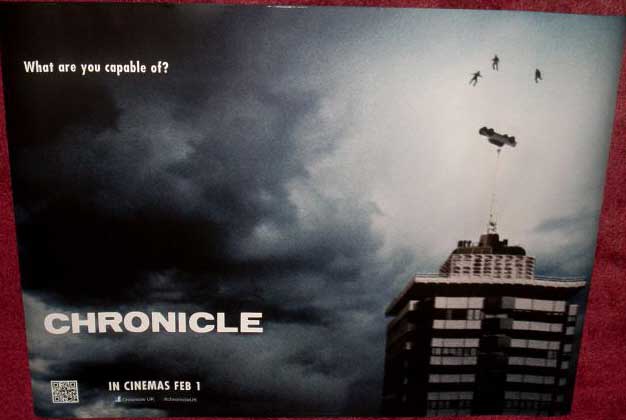 CHRONICLE: UK Quad Film Poster CHRONICLE: UK Quad Film Poster