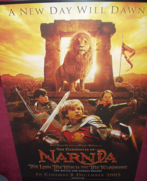 CHRONICLES OF NARNIA LION, WITCH & WARDROBE: Aslan and Kids Cinema Banner