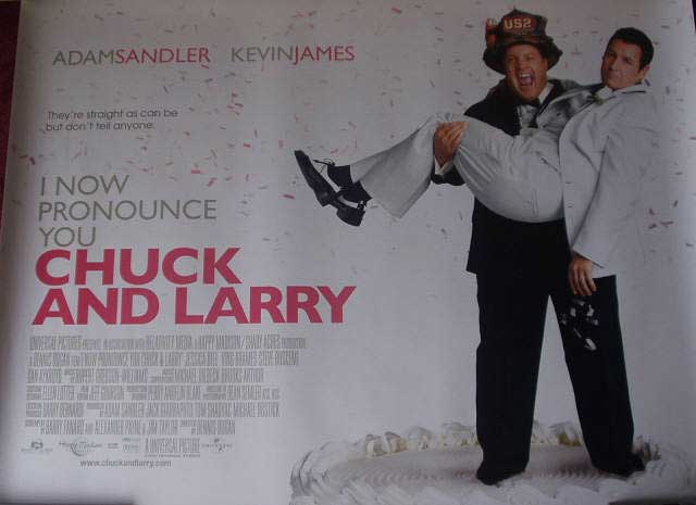 I NOW PRONOUNCE YOU CHUCK AND LARRY: Advance UK Quad Film Poster I NOW PRONOUNCE YOU CHUCK AND LARRY: Advance UK Quad Film Poster