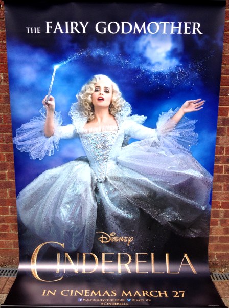 Cinema Banner: CINDERELLA 2015 (Fairy Godmother) Helena Bonham Carter Lily James