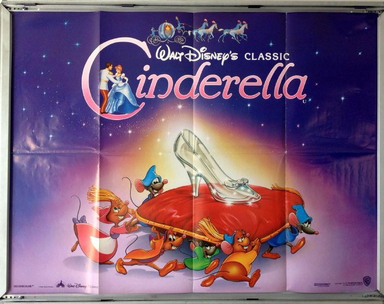 Cinema Poster: CINDERELLA 1950 (1991 RR Quad) Ilene Woods James MacDonald Cinema Poster: CINDERELLA 1950 (1991 RR Quad) Ilene Woods James MacDonald