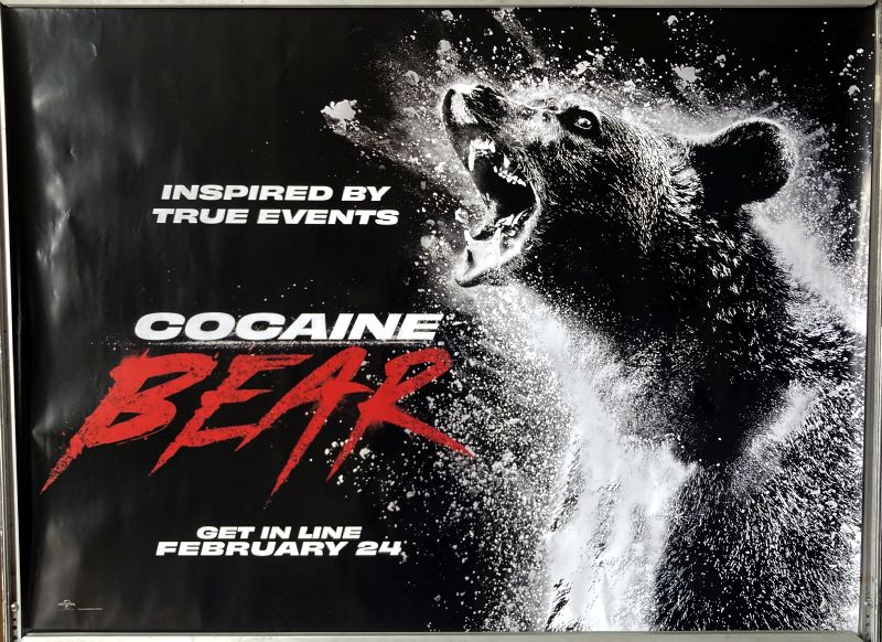 Cinema Poster: COCAINE BEAR 2023 (Quad) Elizabeth Banks Alden Ehrenreich
