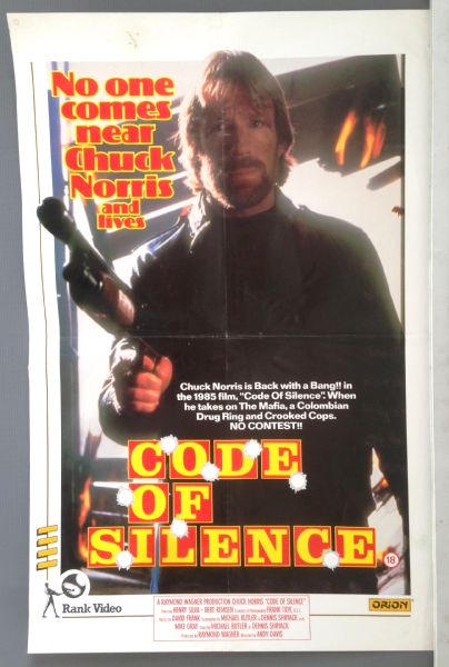 Video Release Poster: CODE OF SILENCE 1985 Chuck Norris Henry Silva