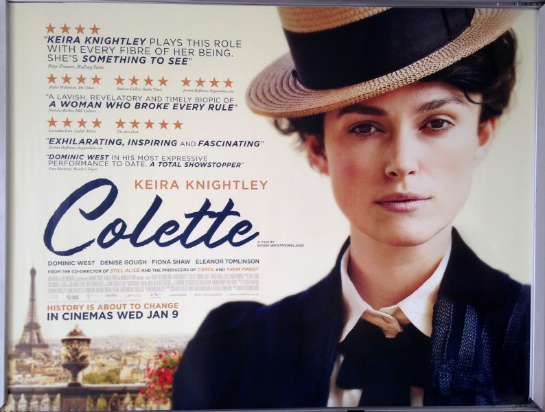Cinema Poster: COLETTE 2019 (White Quad) Keira Knightley Fiona Shaw Dominic West Cinema Poster: COLETTE 2019 (White Quad) Keira Knightley Fiona Shaw Dominic West