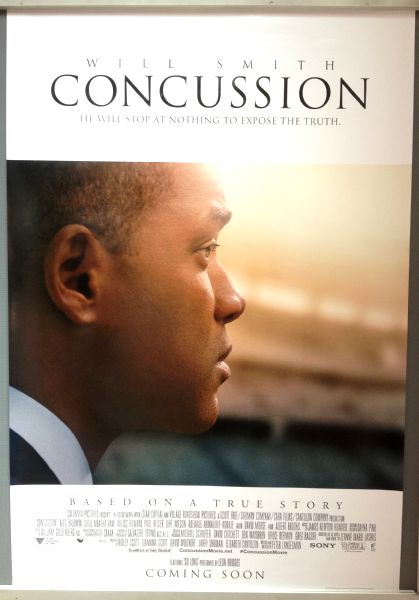 Cinema Poster: CONCUSSION 2016 (One Sheet) Will Smith Alec Baldwin Albert Brooks