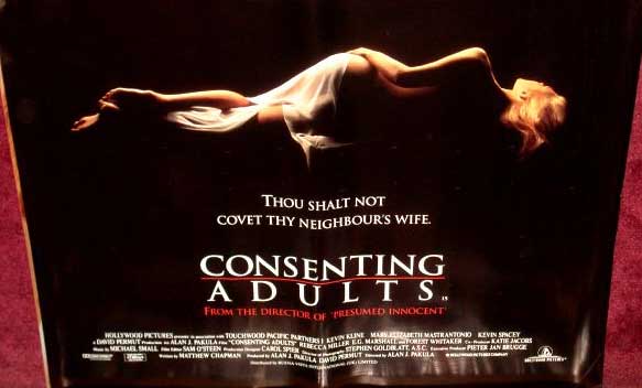 CONSENTING ADULTS: Main UK Quad Film Poster