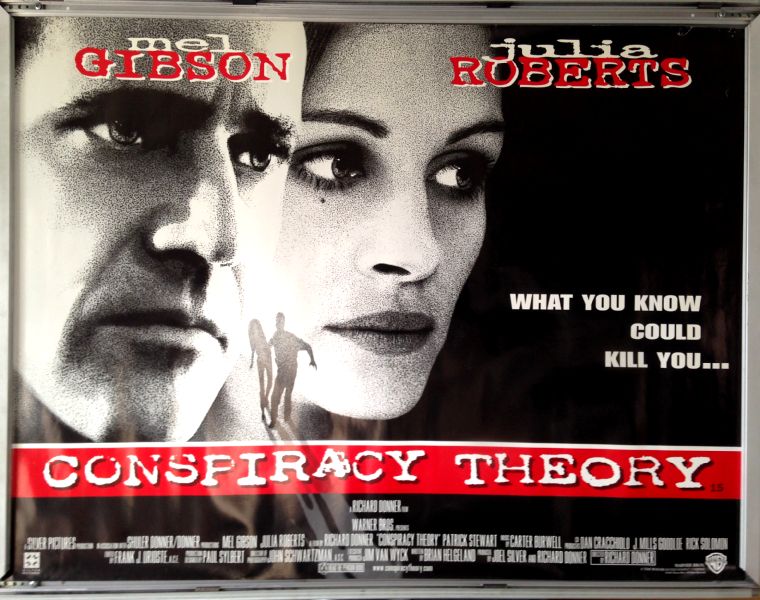 Cinema Poster: CONSPIRACY THEORY 1997 (Quad) Mel Gibson Julia Roberts Cinema Poster: CONSPIRACY THEORY 1997 (Quad) Mel Gibson Julia Roberts