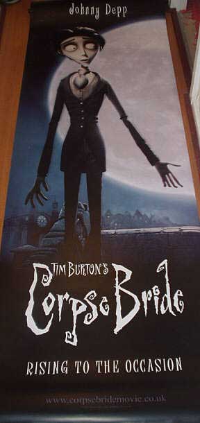 CORPSE BRIDE: Johnny Depp/Groom Cinema Banner