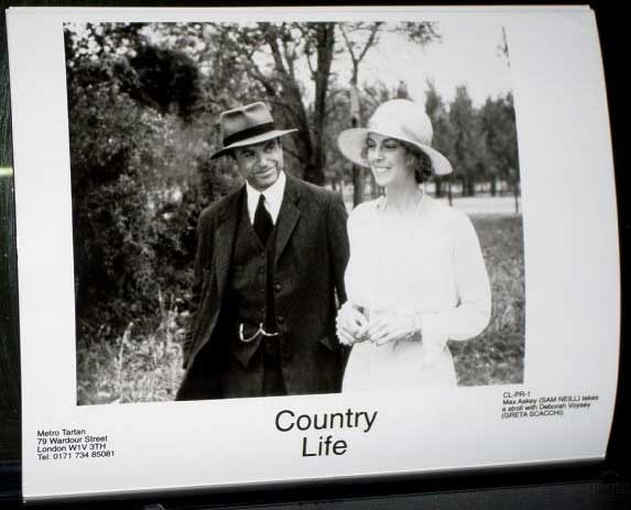 COUNTRY LIFE: Publicity Still CL-PR-1 Sam Neill and Greta Scacchi 