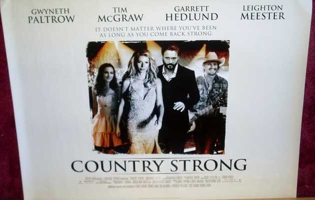 COUNTRY STRONG: UK Quad Film Poster