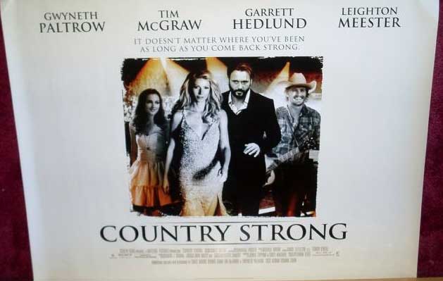 COUNTRY STRONG: UK Quad Film Poster COUNTRY STRONG: UK Quad Film Poster