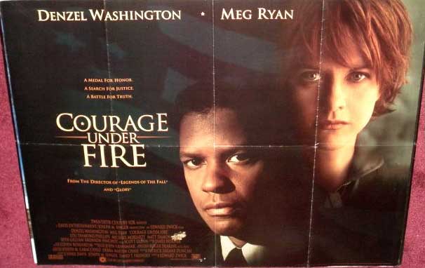 COURAGE UNDER FIRE: UK Quad Film Poster