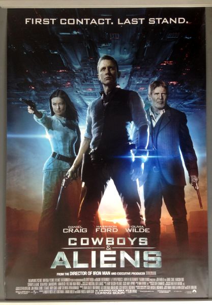 Cinema Poster: COWBOYS & ALIENS 2011 (Trio One Sheet) Daniel Craig Harrison Ford Cinema Poster: COWBOYS & ALIENS 2011 (Trio One Sheet) Daniel Craig Harrison Ford