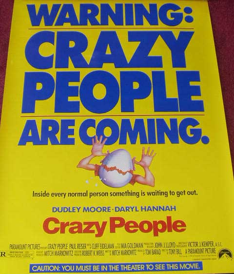 CRAZY PEOPLE: Advance One Sheet Film Poster