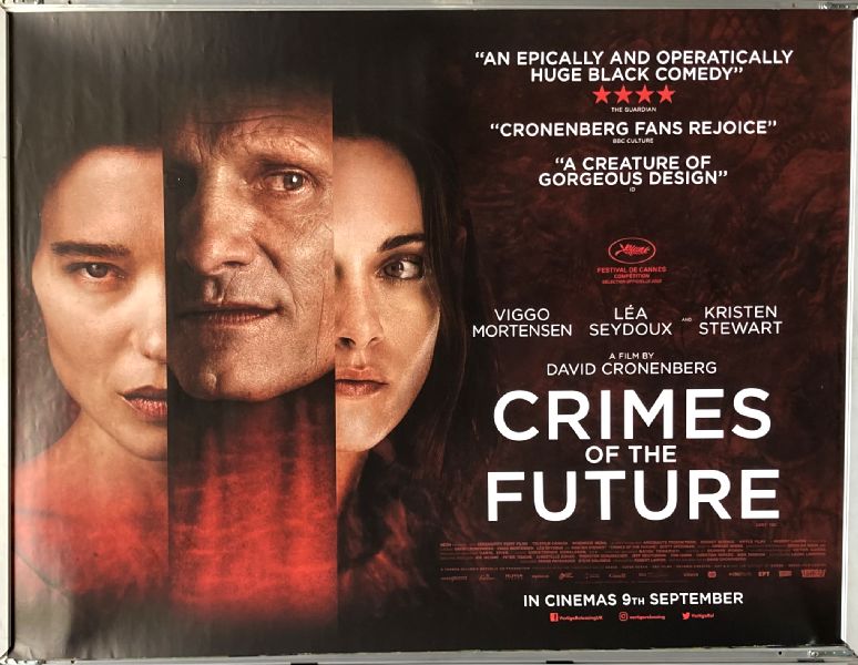Cinema Poster: CRIMES OF THE FUTURE 2023 (Quad) David Cronenberg Viggo Mortensen Cinema Poster: CRIMES OF THE FUTURE 2023 (Quad) David Cronenberg Viggo Mortensen